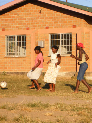 Sibongile going for the ball