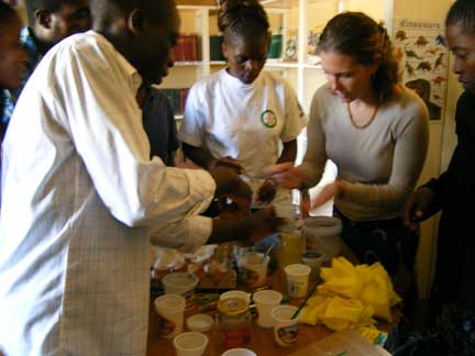 Egg Tempera Demo at Ekwendeni