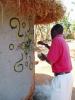 Isaac Finishing My Flower Mural